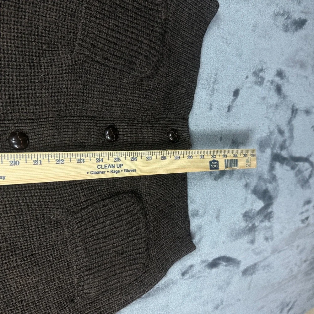 Woolrich Cardigan Sweater Mens LT Brown Wool Shawl Collar Button Front 9005BT